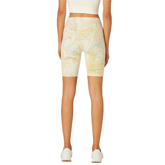 LA DETRESSE Rainbow Sherbet activewear athletic athleisure bike shorts Sz L NEW - Picture 3 of 7